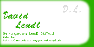 david lendl business card